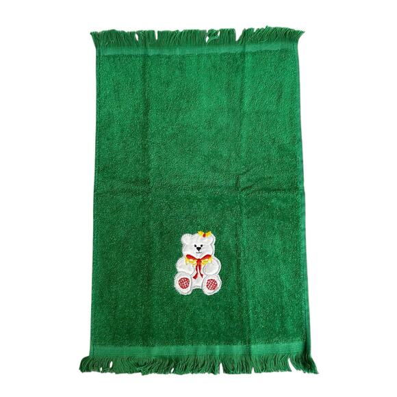 Vintage 3 Cannon Handtowels Tea Towel Christmas Embroidered Fringe Made in USA - Picture 2 of 8